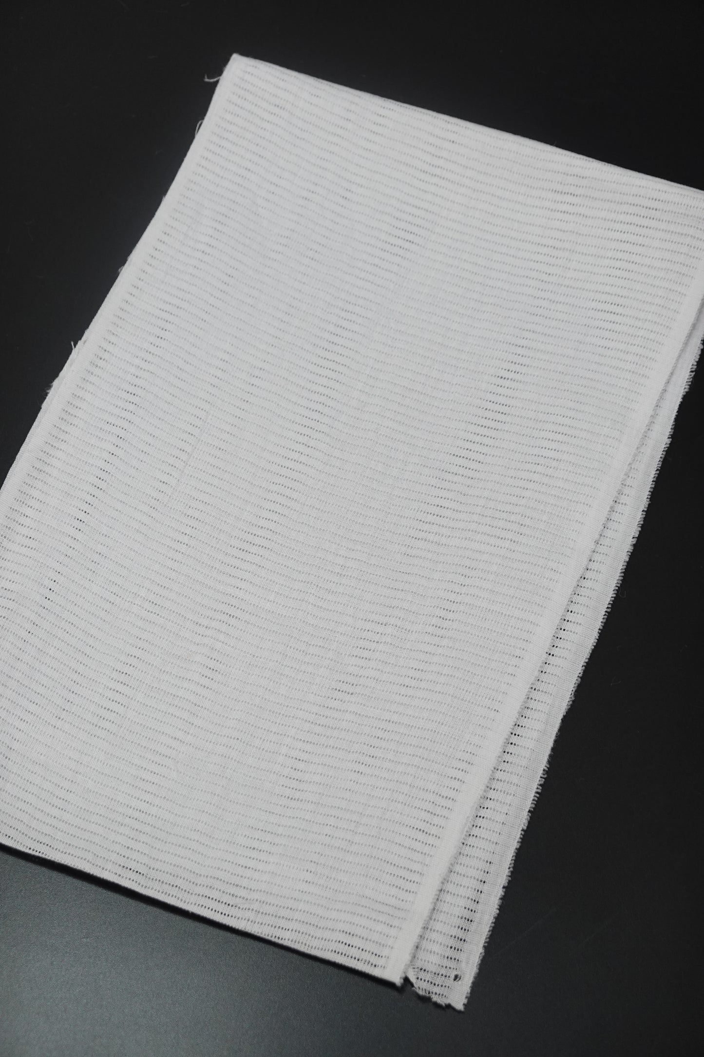 【衿秀】本麻 半衿 絽 〈白〉