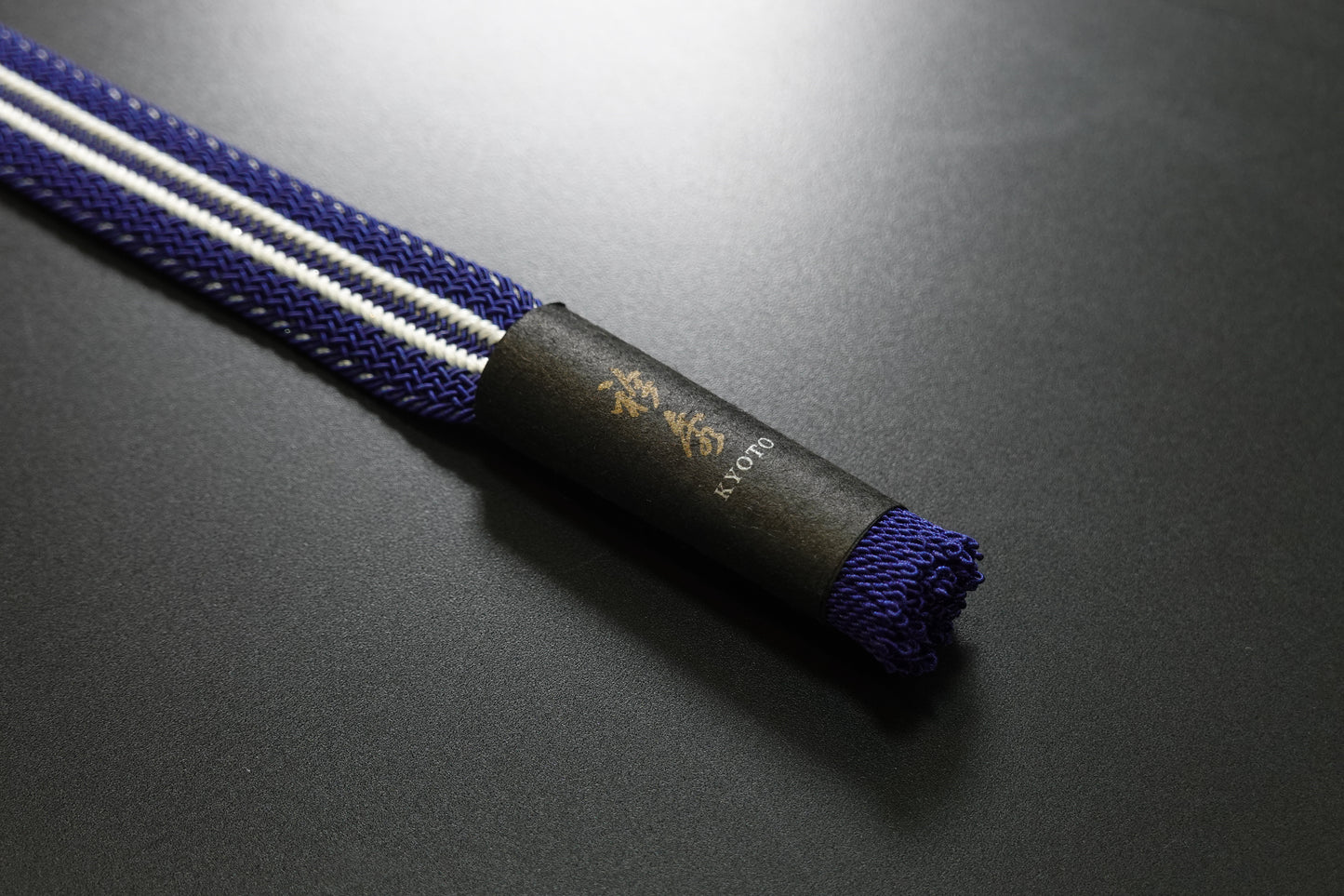 〈夏〉帯締め 真砂 高麗組 ライン 撚り房〈紺系〉【衿秀】