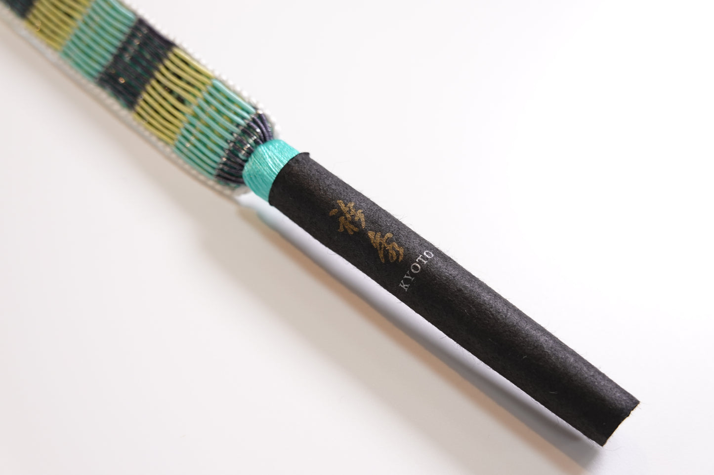 〈夏〉帯締め 綾竹畳目レース 切り房〈グレー×黄緑系〉【衿秀】