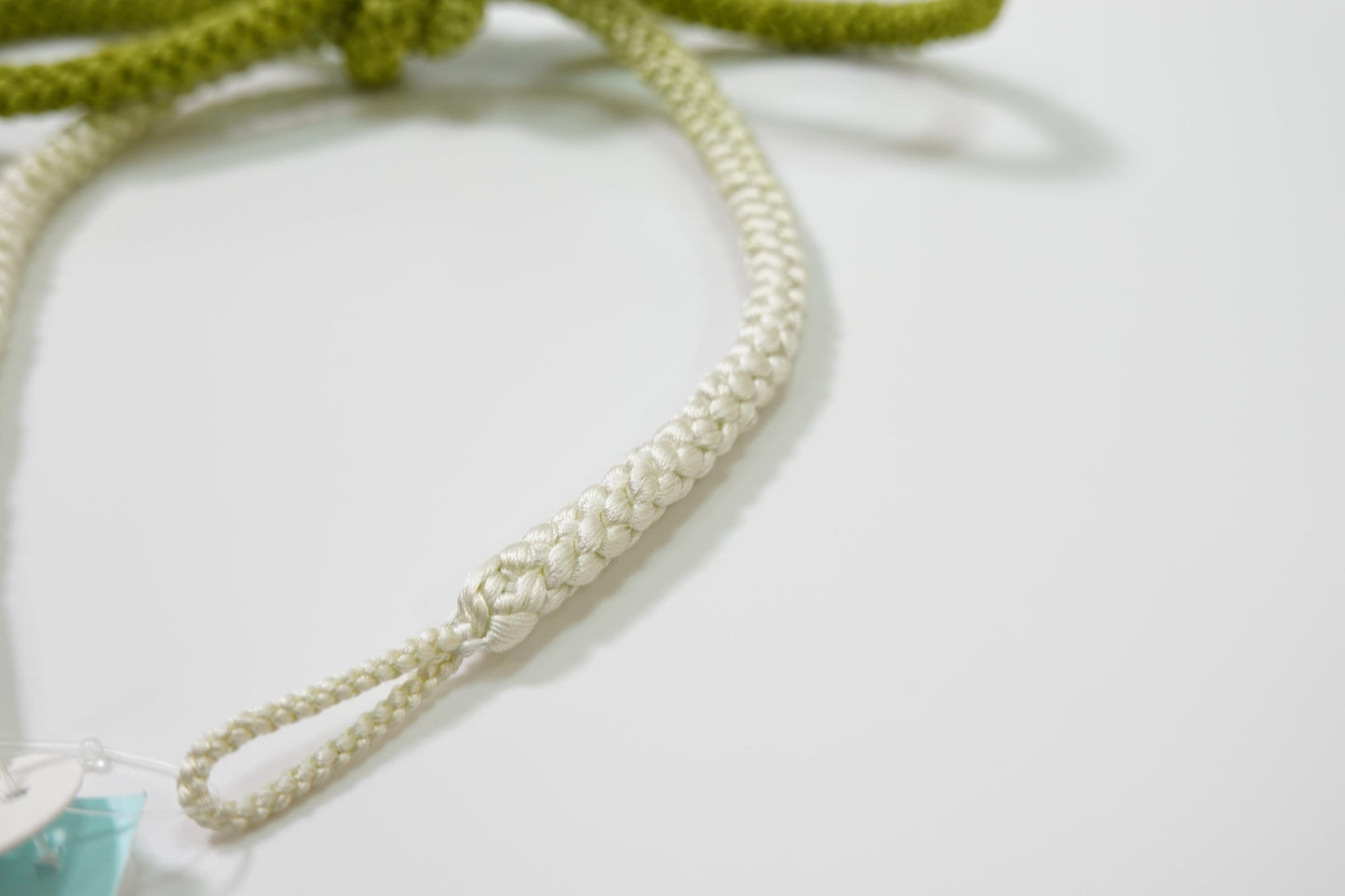 【衿秀】羽織紐 (直付け/結ぶ/撚り房) グリーン - きものKUREHA