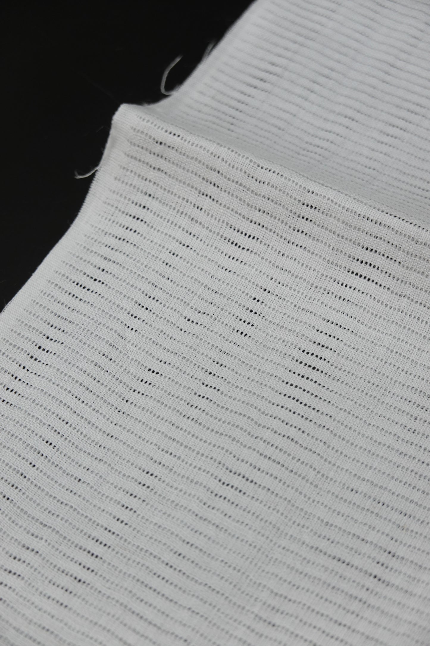 【衿秀】本麻 半衿 絽 〈白〉