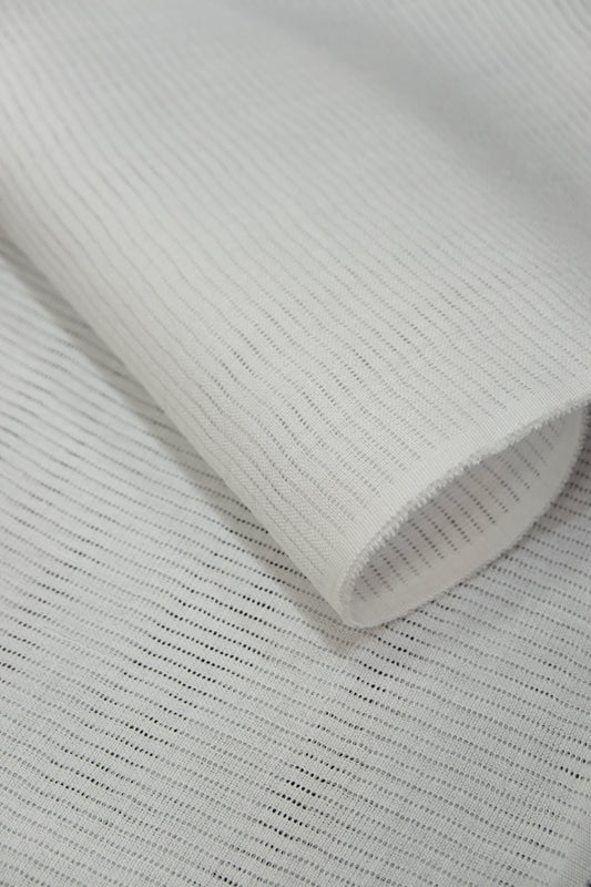 【衿秀】本麻 半衿 絽 〈白〉