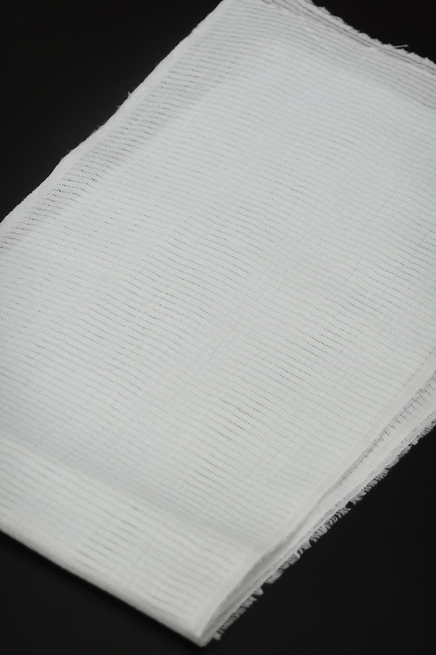 【衿秀】本麻 半衿 絽 〈浅葱〉