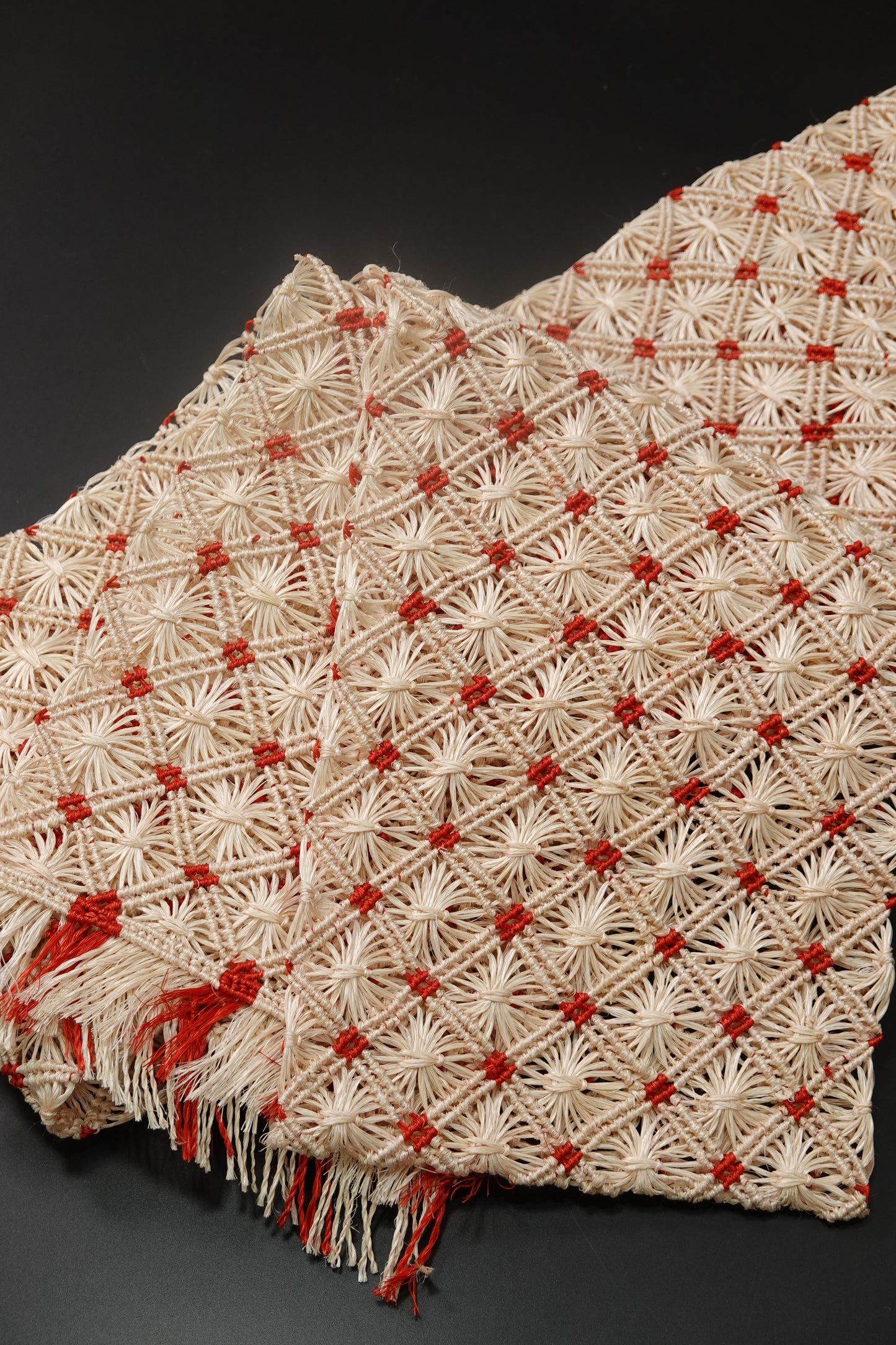 2/7入荷【誉田屋源兵衛】芭蕉通風段文 ドット赤