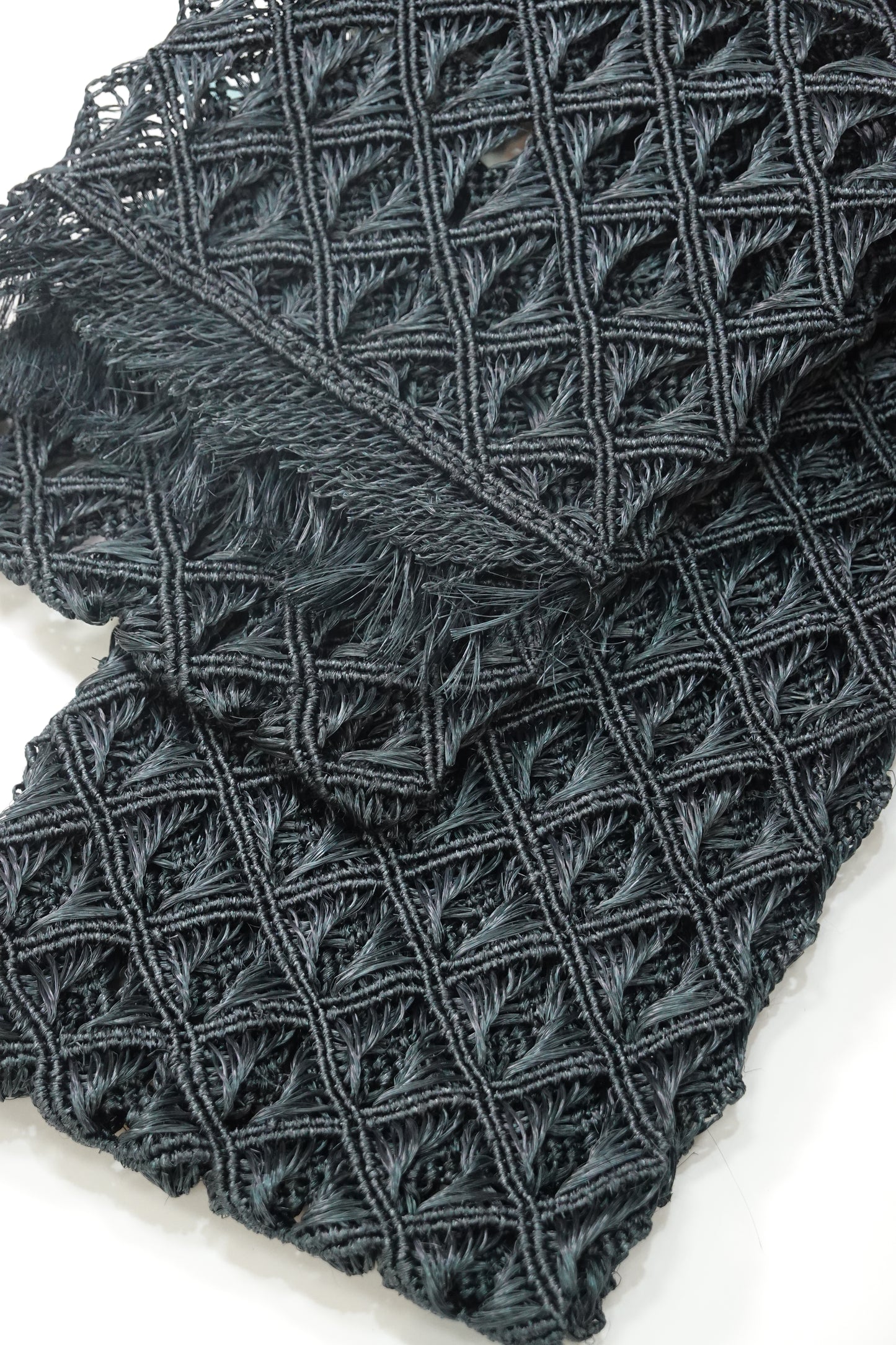 2/7入荷【誉田屋源兵衛】芭蕉角繋 半巾帯 黒