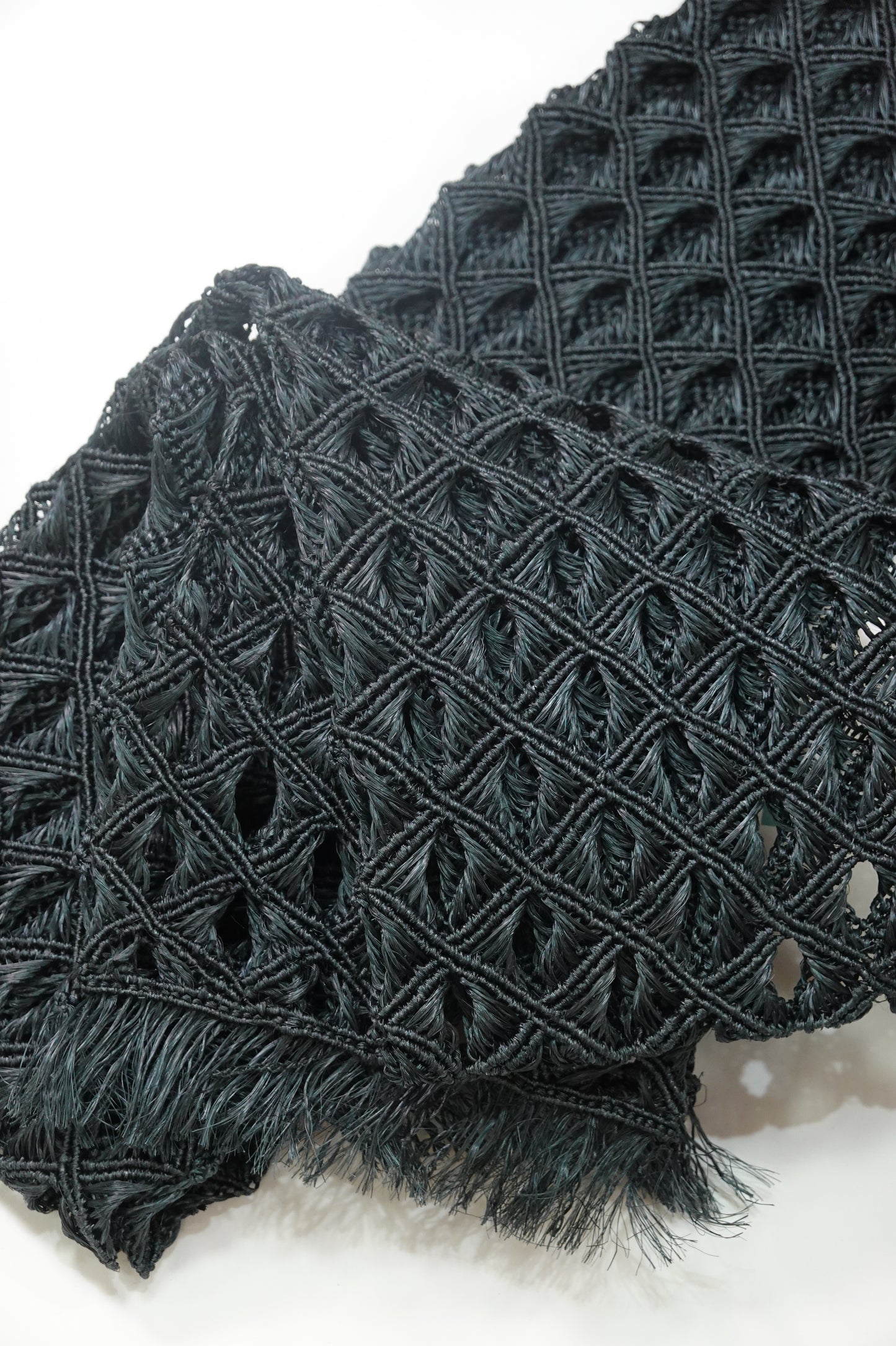 2/7入荷【誉田屋源兵衛】芭蕉角繋 半巾帯 黒