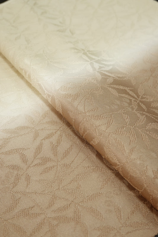 丹後ちりめん 帯揚げ 二色染め分け 地紋 浅黄×茶