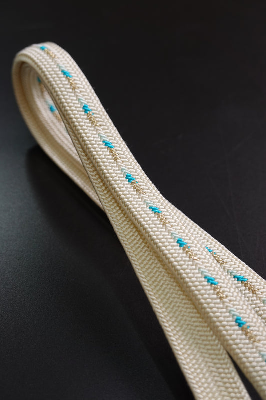 〈翠嵐工房〉帯締め 平組 中筋入り 鳥の子色