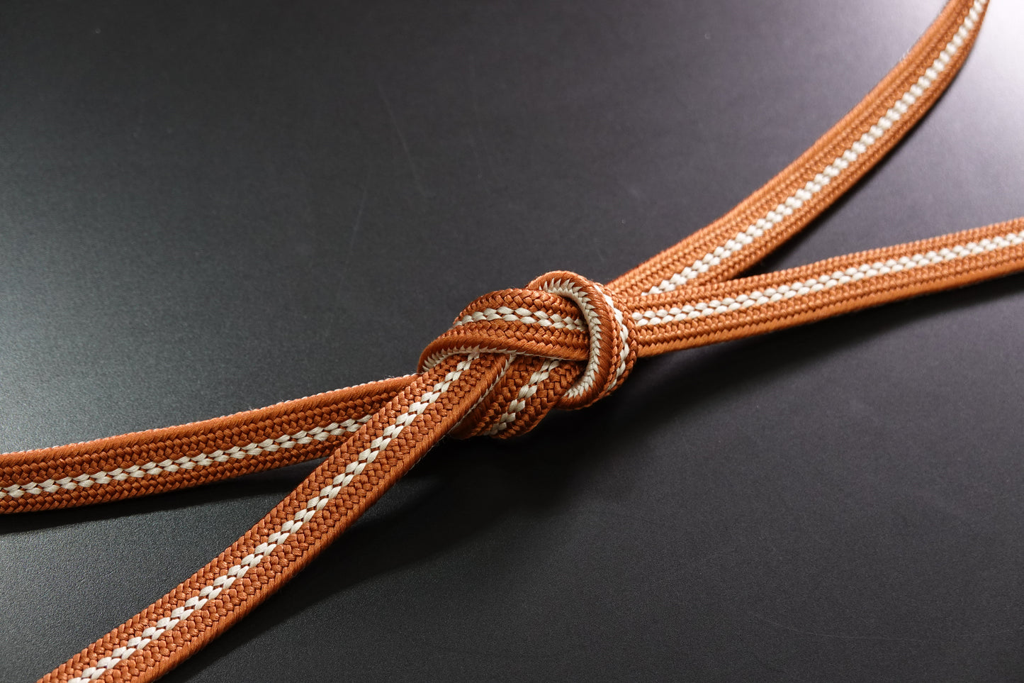 帯締め 平唐組 銀朱 切り房