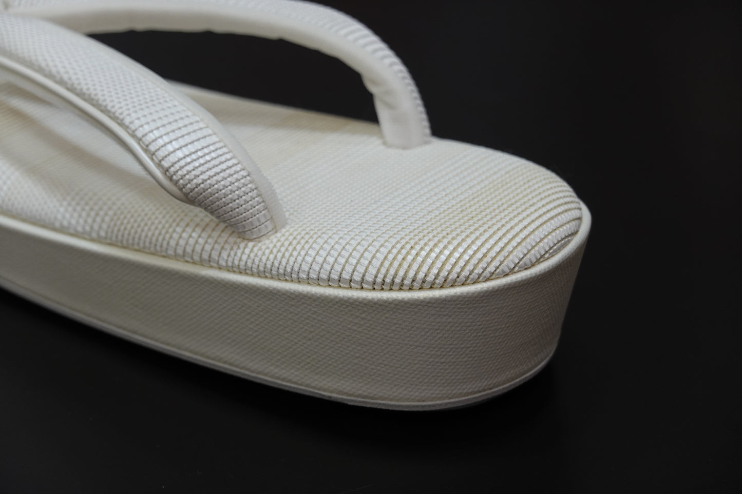 〈単衣･夏草履〉シコロ織 草履 Ｍ 白