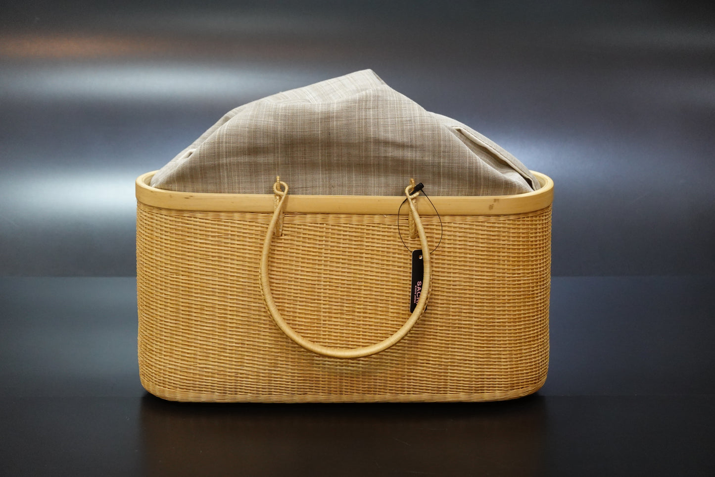 [KOMKRIT Workshop] Bamboo Basket Bag, Natural Color, SACRA, Purveyor to the Thai Royal Family