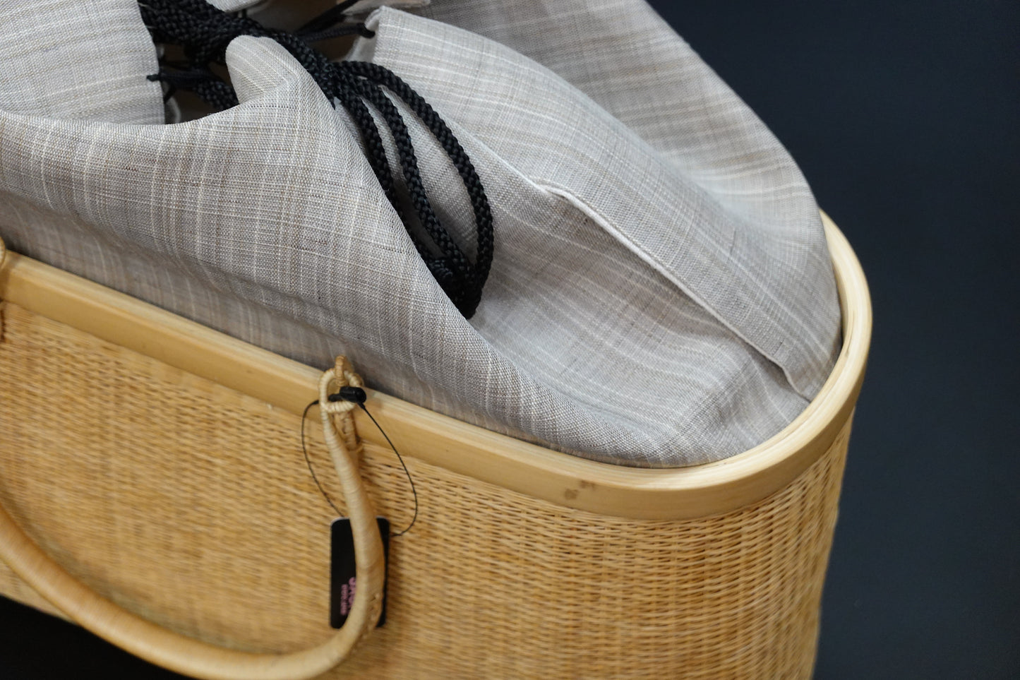 [KOMKRIT Workshop] Bamboo Basket Bag, Natural Color, SACRA, Purveyor to the Thai Royal Family