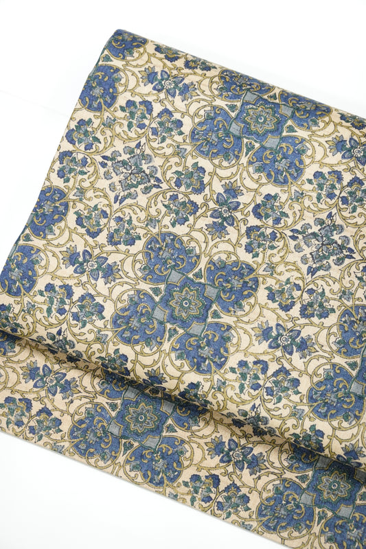 ≪4/27迄 ギャラリー凛 展 ≫ 名古屋帯  木版更紗 (お仕立上がり品）MS3317