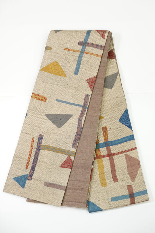 ≪4/27迄 ギャラリー凛 展 ≫ 半幅帯 カンタ刺子 (お仕立上がり品）VD51N