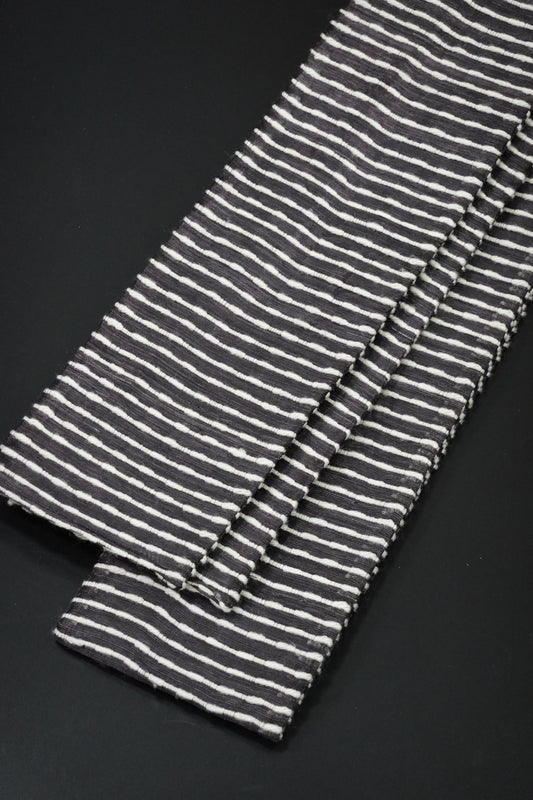 【誉田屋源兵衛】角帯 芭蕉段織 黒白 〈男性用〉