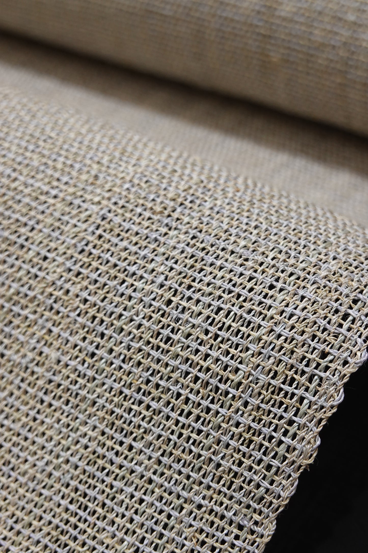 〈自然布〉葛布 八寸名古屋帯 薄藤鼠【小田島克明】