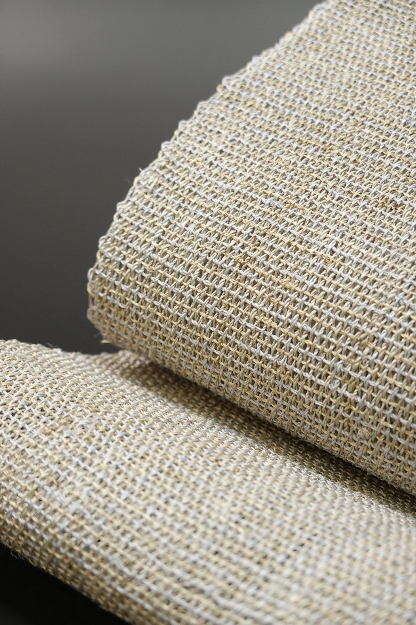 〈自然布〉葛布 八寸名古屋帯 薄藤鼠【小田島克明】