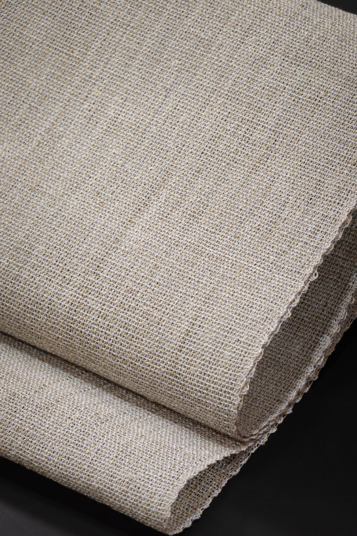 〈自然布〉葛布 八寸名古屋帯 薄藤鼠【小田島克明】