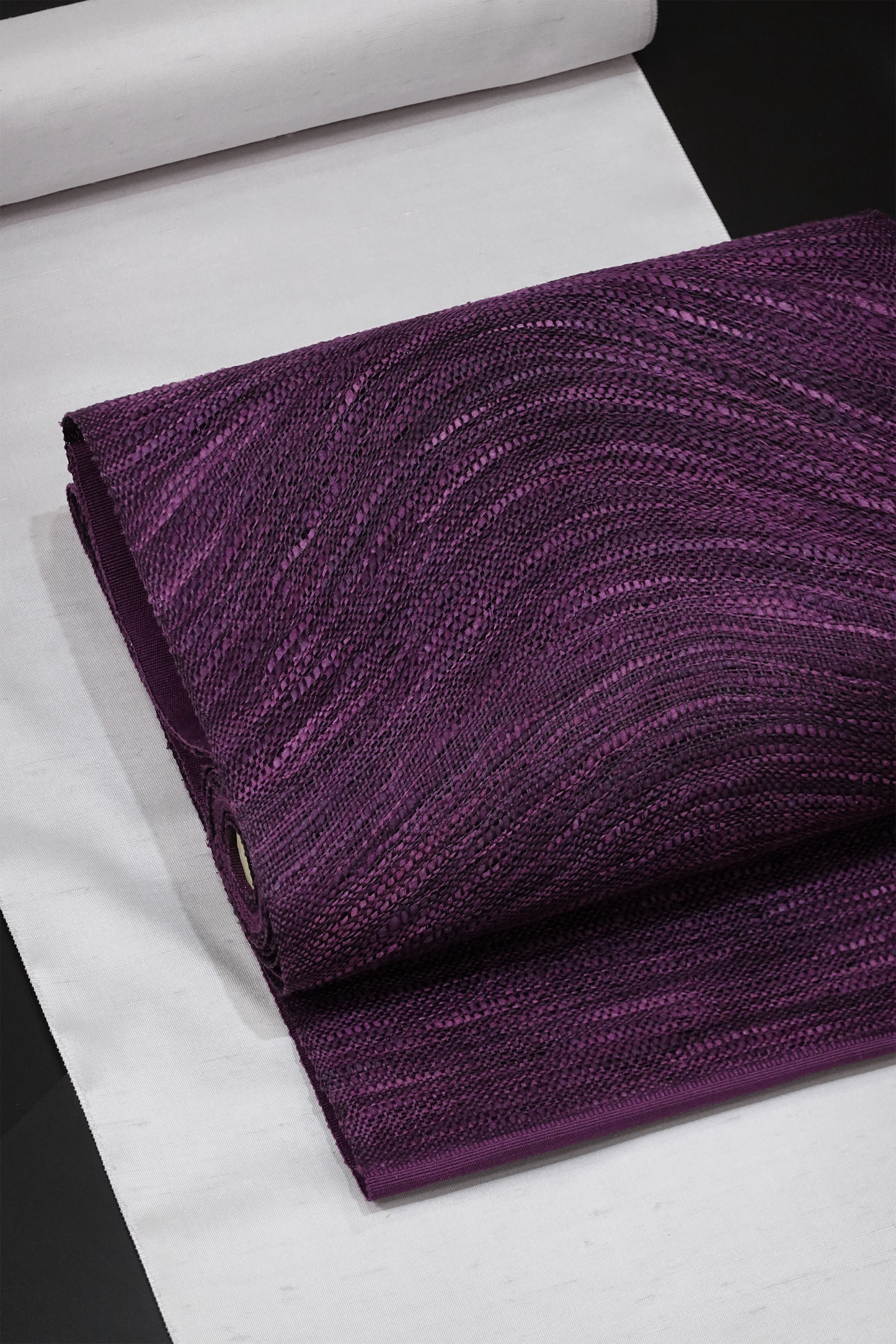 【誉田屋源兵衛】櫛織 八寸名古屋帯 紫根 ※価格はお問い合わせください