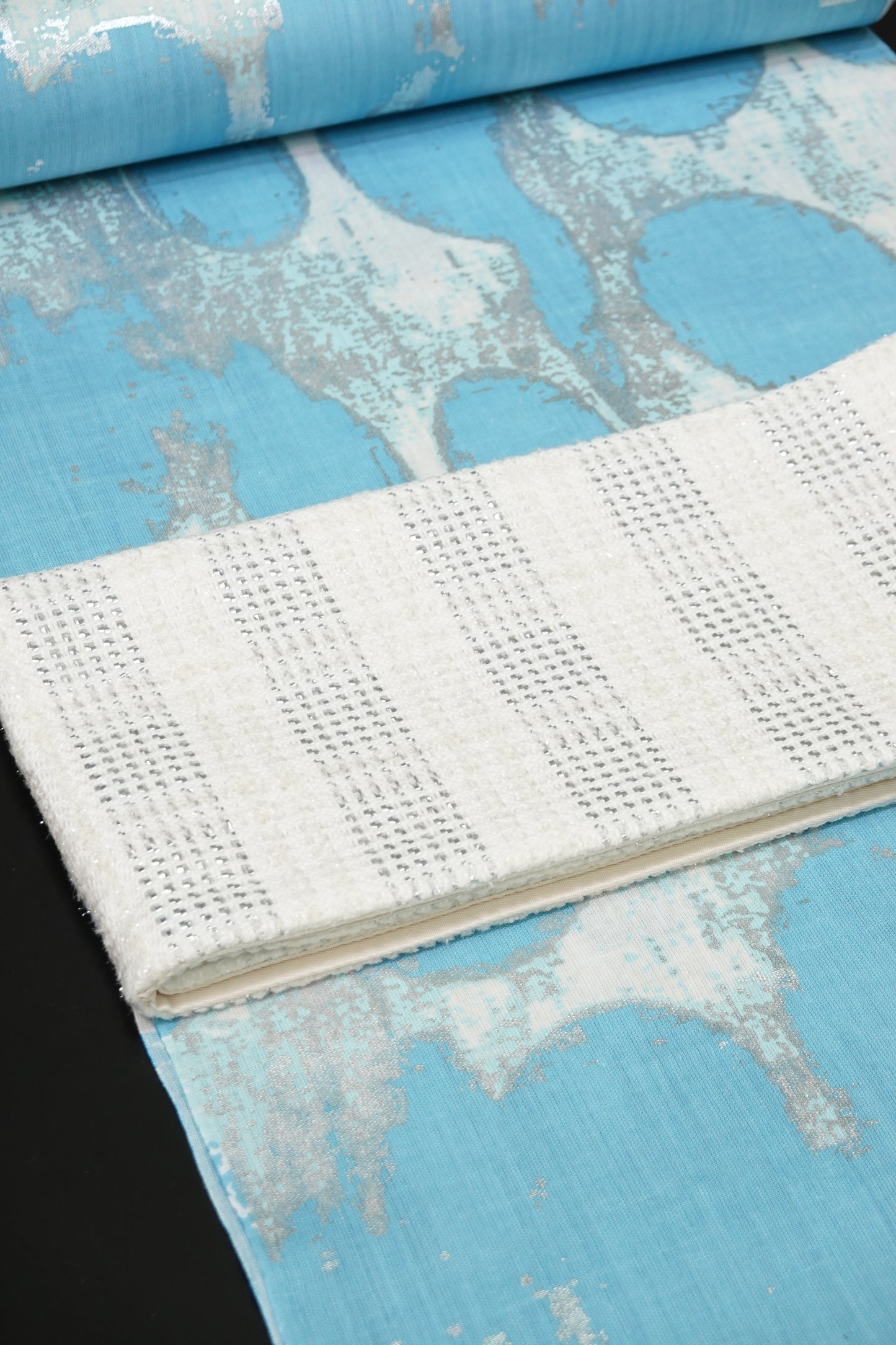[Hondaya Genbei] Basho Horn-shaped Half-Width Obi, Off-White