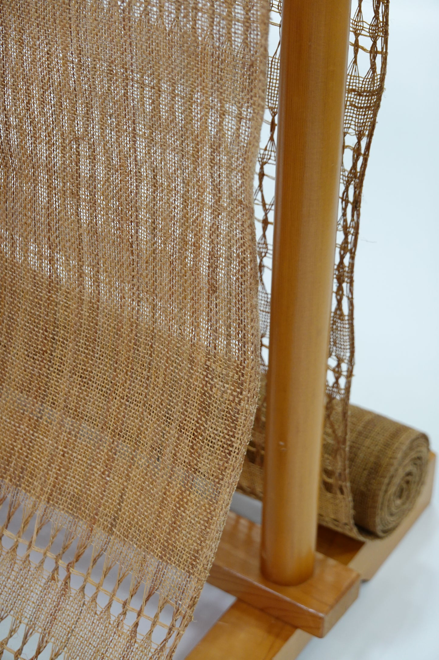 Natural Fabric: Kudzu Fabric, 8-inch Nagoya Obi, Light Gray Wisteria [Katsuaki Odashima]