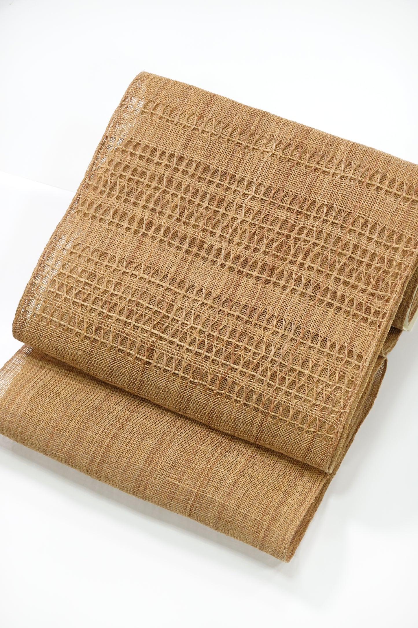 Natural Fabric: Kudzu Fabric, 8-inch Nagoya Obi, Light Gray Wisteria [Katsuaki Odashima]