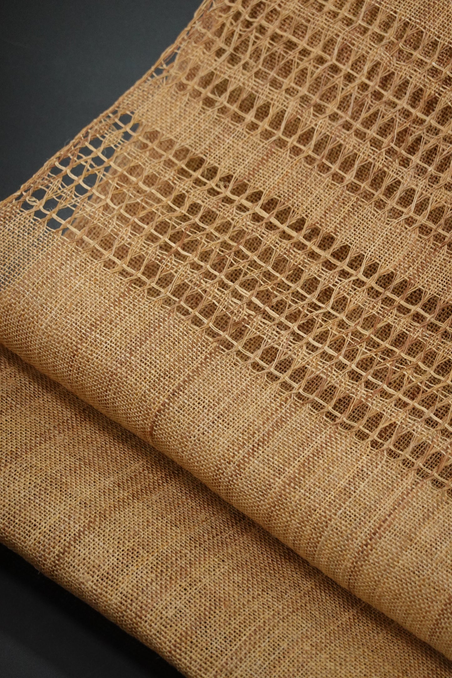 Natural Fabric: Kudzu Fabric, 8-inch Nagoya Obi, Light Gray Wisteria [Katsuaki Odashima]