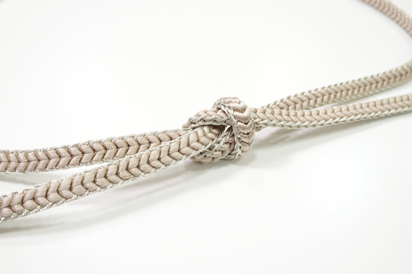 [Erihide] Obi-jime (sash band) with gold thread, Korai-gumi, yellow