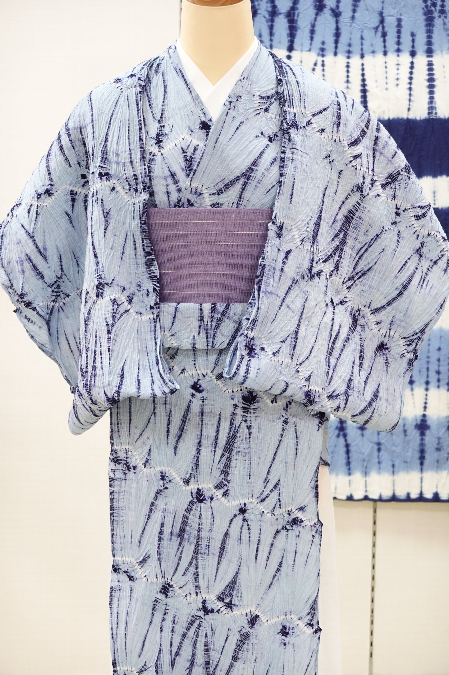 [Crafts tie-dyeing] Arimatsu tie-dyeing yukata fabric, Gangi [Traditional crafts Arimatsu Narumi tie-dyeing]