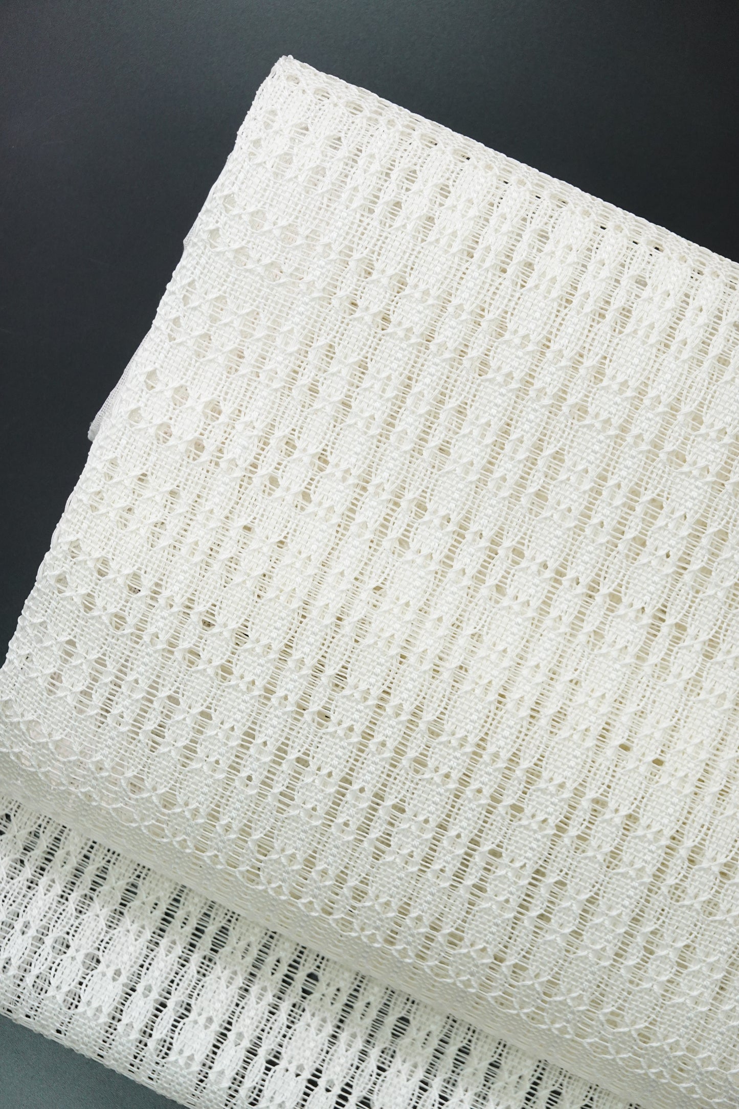 Kawaguchi Textiles - Hemp Kasuri Obi, 8-inch Nagoya Obi, Horizontal Stripe Check