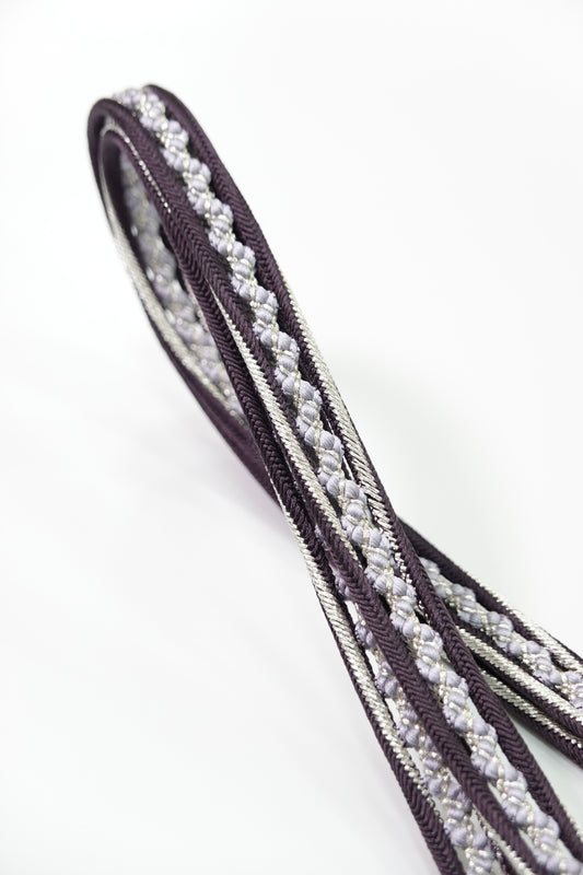 Summer Obi-jime (sash band) with Korean lace and two-tone twisted tassels (yellow-green) [Erihide]