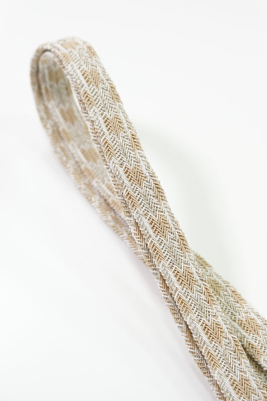 Summer Obi-jime (sash band) with Korean lace and two-tone twisted tassels (yellow-green) [Erihide]