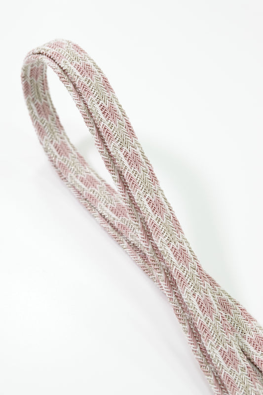 Summer Obi-jime (sash band) with Korean lace and two-tone twisted tassels (yellow-green) [Erihide]