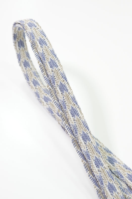 Summer Obi-jime (sash band) with Korean lace and two-tone twisted tassels (yellow-green) [Erihide]