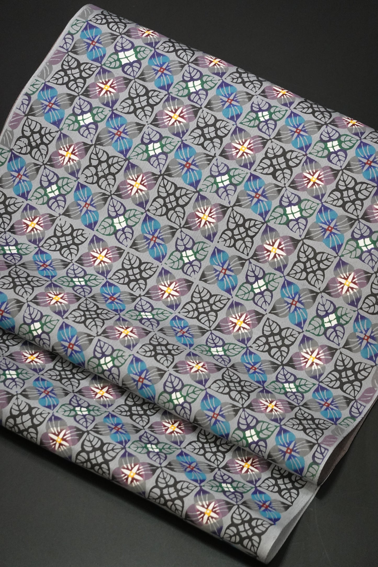 【びんがた工房くんや】紅型 九寸名古屋帯 『サンダンカ』【宜保聡】