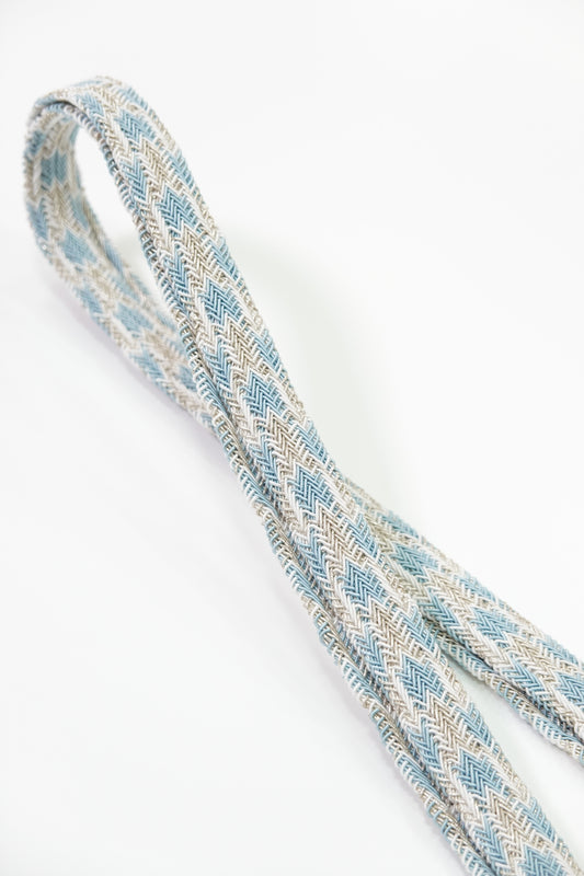 Summer Obi-jime (sash band) with Korean lace and two-tone twisted tassels (yellow-green) [Erihide]