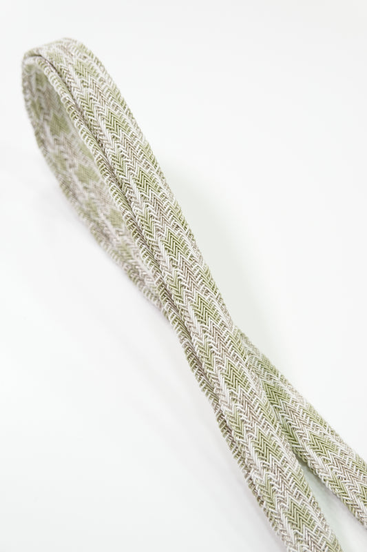 Summer Obi-jime (sash band) with Korean lace and two-tone twisted tassels (yellow-green) [Erihide]