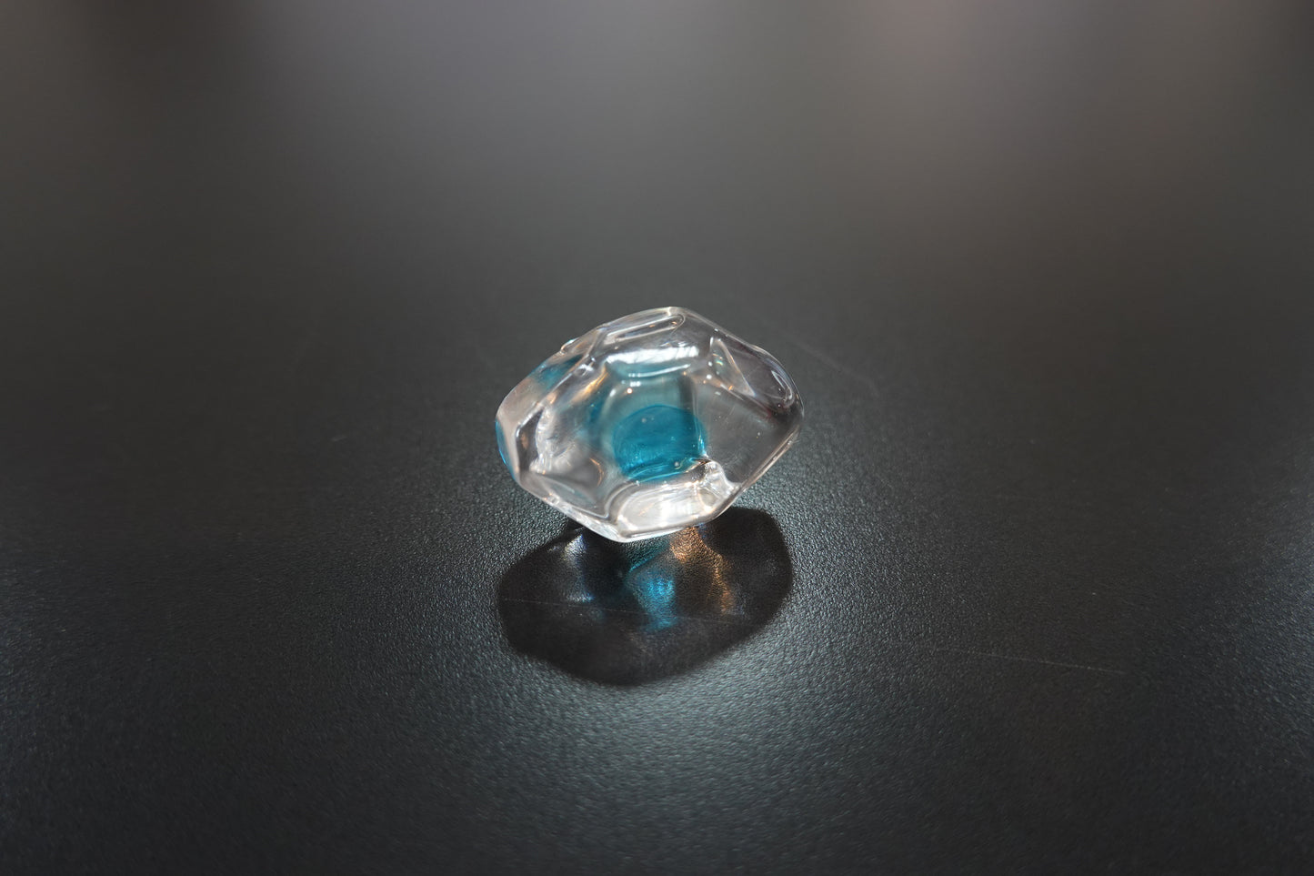 Ren Obi Clip, Soda Glass, Oval, Light Blue (with Two-Part Cord)