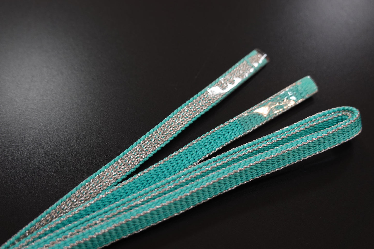 〈れん〉二分紐 リバーシブル (ライムグリーン/シルバー)