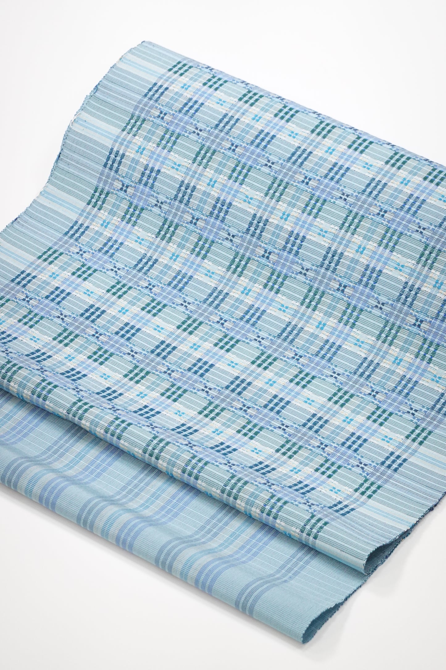 美しいキモノ2025年秋号掲載【首里織】やしらみ花織 九寸名古屋帯【上間ゆかり】