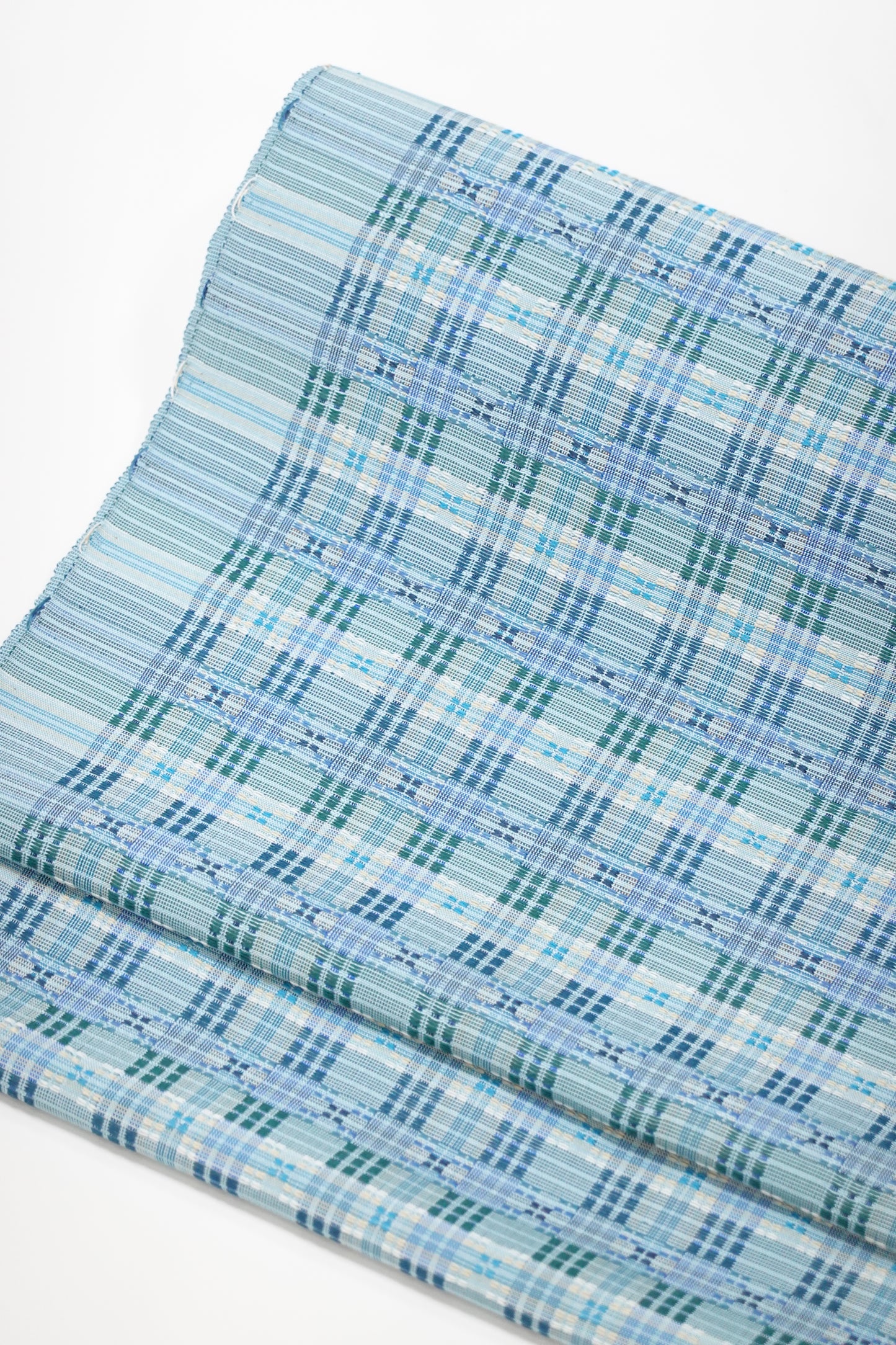 美しいキモノ2025年秋号掲載【首里織】やしらみ花織 九寸名古屋帯【上間ゆかり】