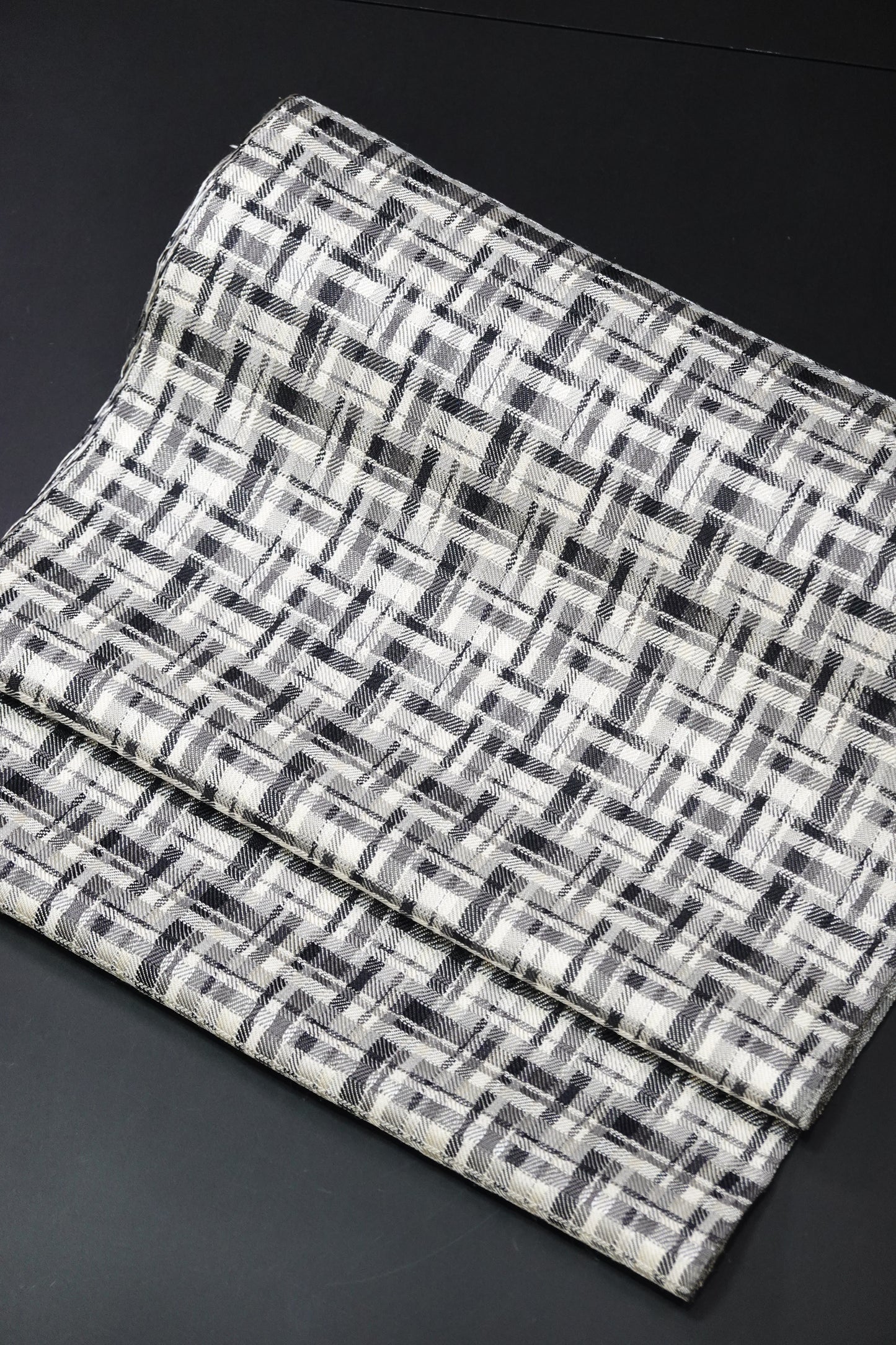 【光佳染織】綾織玉糸名古屋帯地 網代【横内佳代子】※価格お問い合わせください