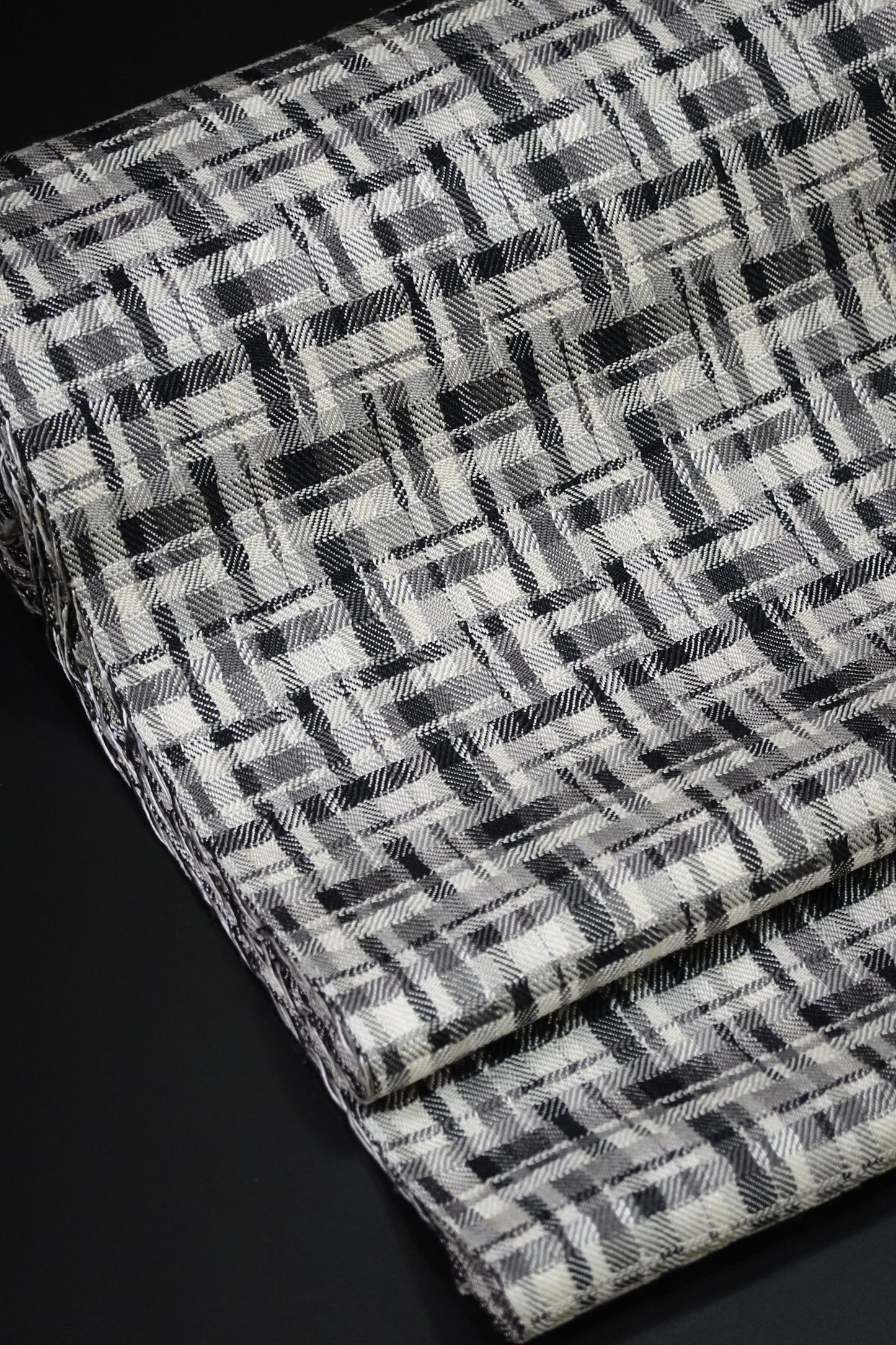 【光佳染織】綾織玉糸名古屋帯地 網代【横内佳代子】※価格お問い合わせください